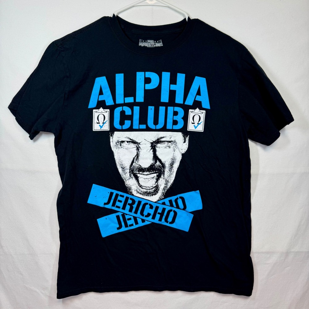 Pro Wrestling Tees Chris Jericho Alpha Club Graphic T-Shirt‎ Men's Sz L